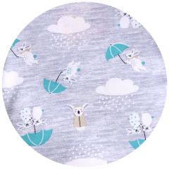 Enterito con Puño Paraguitas Crudo, Rosa, Celeste y Gris en internet