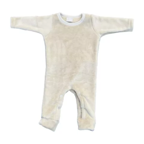 Enterito Con Puño Coral Fleece Beige