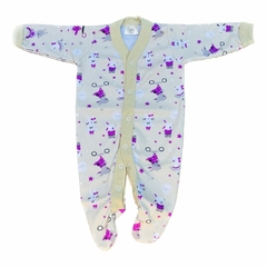 Enterito con pie conejita Beige y Rosa