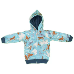 Campera Frisa Animalitos Celeste - comprar online