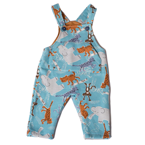 Jardinero Frisa Animalitos Celeste