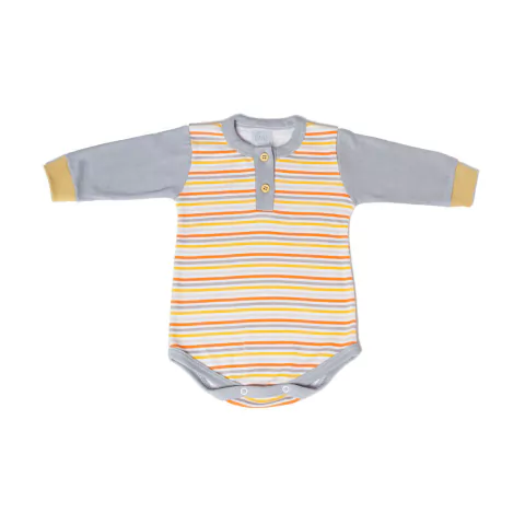 Body Combinado Con Cartera Gris/Mostaza