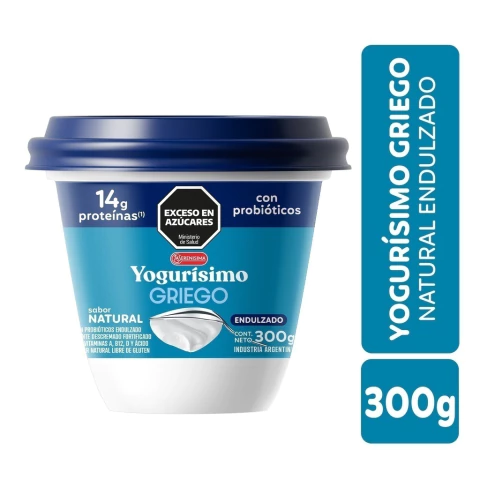 Yogurísimo Griego Natural Endulzado 300gr 656419 - comprar online