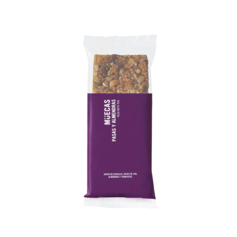 Barrita de Cereal Sabor Pasas Y Almendras Muecas 45g