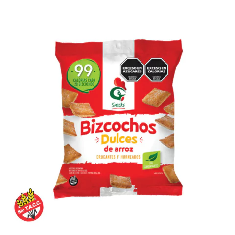 Bizcochos Dulces de Arroz Crocantes y Horneados Gallo Snacks 50g - comprar online