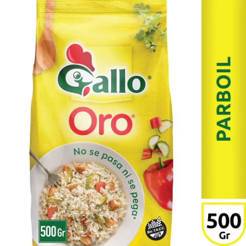 Arroz Parboil Largo Fino 00000 Gallo Oro 500g - comprar online