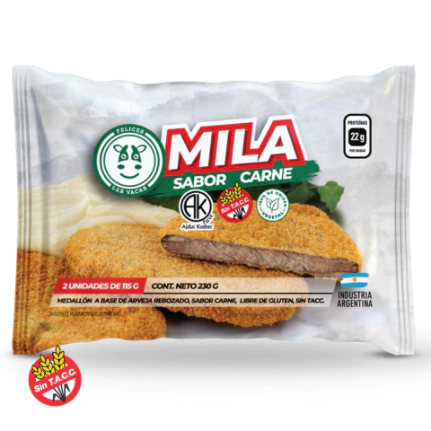 Milanesa Sabor A Carne Felices Las Vacas 230g - comprar online