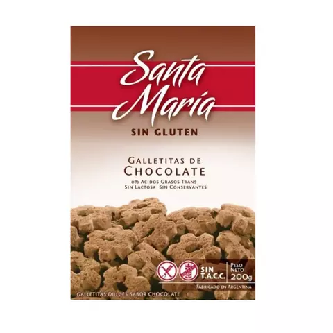 Galletas De Chocolate Sin Gluten Santa Maria 200g - comprar online