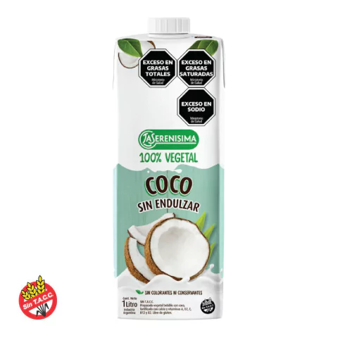 La Serenisima 100% Vegetal Coco sin endulzar 1L 340900 - comprar online