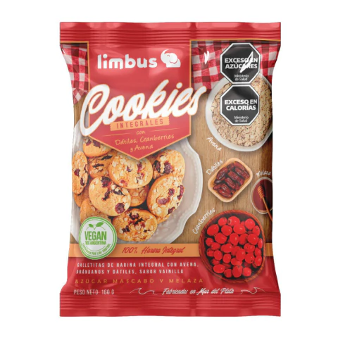 Galletitas Integrales con Dátiles, Cranberries y Avena Limbus160g - comprar online