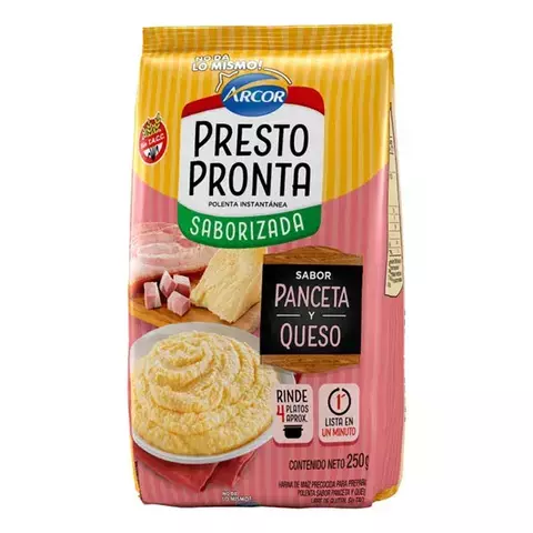 Polenta Presto Pronta sabor Panceta y Queso 250g - comprar online