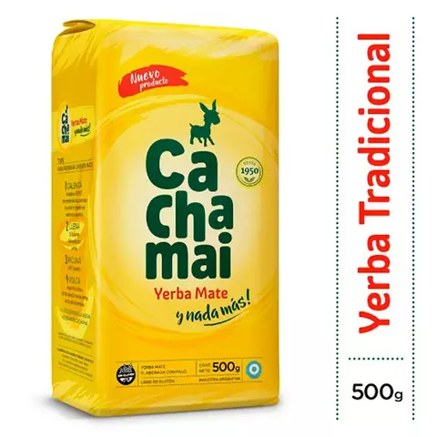 Yerba Mate Cachamai Tradicional Con Palo 500g - comprar online
