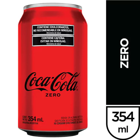 Gaseosa Coca Cola Zero Lata 354ml