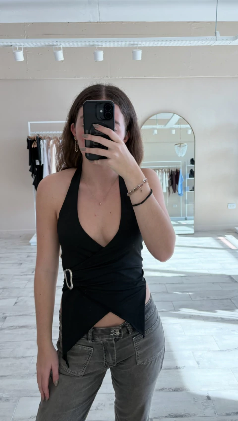 Top Elaia Negro - comprar online