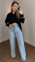 Calça jeans wide leg melody lavagem clara - comprar online