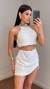 Conjunto saia cropped halter drapeado joany na internet