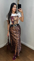 Saia animal print cetim