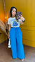 Calça pantalona elastec na cintura sirlene - KL Store
