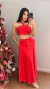 Conjunto saia midi botões e cropped eva - comprar online