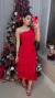 Saia midi babados andressa