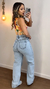 Calça jeans wide leg melody lavagem clara na internet