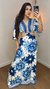 Vestido vazado decote betania