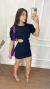 VESTIDO CURTO VAZADO E MANGA GABRIELA