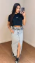 Saia jeans midi com fenda milena - comprar online