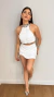 Conjunto saia cropped halter drapeado joany - comprar online