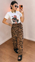 Calça pantalona animal print lais - loja online
