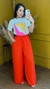 Calça pantalona elastec na cintura sirlene na internet