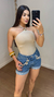 Short jeans aplicações em conchas lore - comprar online