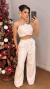 Conjunto calça e cropped transpassado damares - loja online