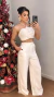 Conjunto calça e cropped transpassado damares na internet