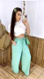 Calça pantalona elastec na cintura sirlene - loja online