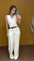 Conjunto de calça flare e colete renata na internet