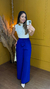 Calça pantalona elastec na cintura sirlene - KL Store