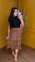 Saia midi babados andressa