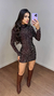 Vestido brilho gola alta flavia - loja online