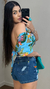 Short jeans crochê no bolso - loja online