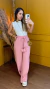 Calça pantalona elastec na cintura sirlene - KL Store