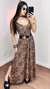 Vestido animal print alças roberta - comprar online