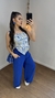 Calça pantalona elastec na cintura sirlene