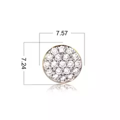 Pingente Pavê Round com Galeria - 18k - loja online