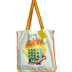 Maxi Ecobag Alça Bicolor com TAG interna e externa FARM | Let’s que Let’s
