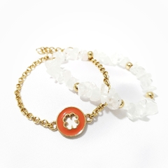 Dupla de Pulseira Medalha Color + Cascalho - comprar online
