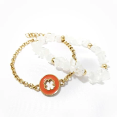 Dupla de Pulseira Medalha Color + Cascalho - comprar online