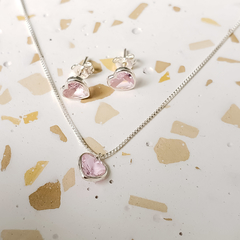 Conjunto coração prata 925 - loja online