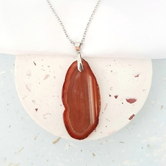 Colar Longo Chapa Pedra Ágata - comprar online