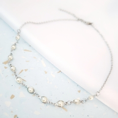 Choker Pérolas/ Aço Inoxidável - comprar online